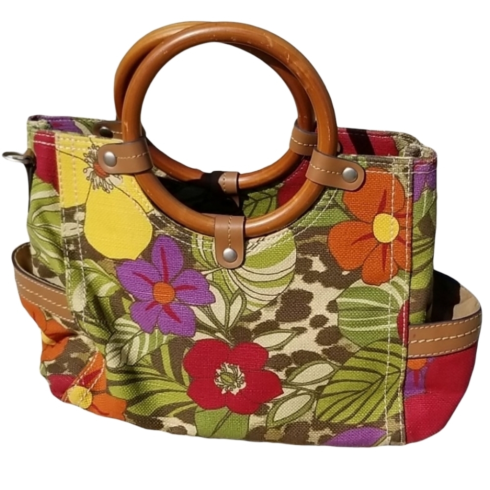 RELIC Floral multicolor woven Linen Purse Handbag
